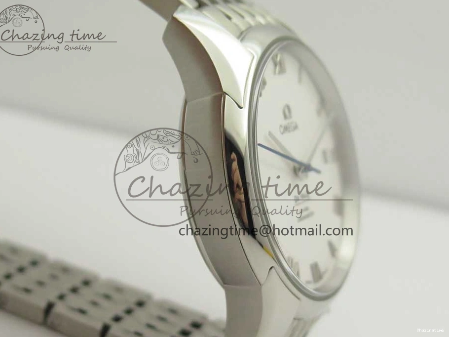 0403 De Ville Hour Vision 41mm SS VSF 1:1 Best Edition White Dial on SS Bracelet A8500 Super Clone Casual 7946